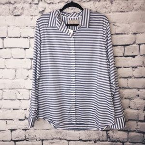 NWT Banana Republic Striped Button Down Top